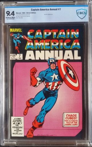 Captain America (1968 1st Series) Annual 7 Cbcs 9.  4