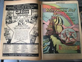 Classics Illustrated Westward Ho No 14 Line Drawn Cover Ungraded 2