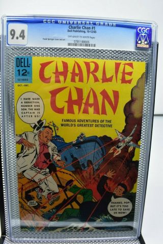 Charlie Chan 1 Cgc 9.  4 Dell Publishing Silver Age Comics 1965 By Frank Springer