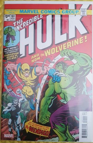 The Incredible Hulk 181 Facsimile Edition 1st Printing