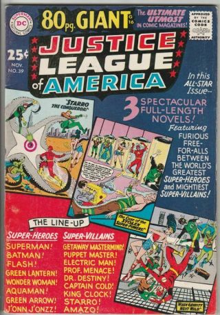 Justice League Of America 39 Strict Vf/nm Brave And Bold 29 Jla.  99c