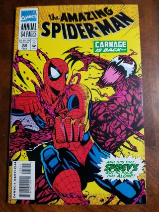 Spider - Man Annual 28 (may 1994,  Marvel) Early Carnage App Combo Ship