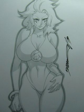 Cheetara Thundercats Girl Sexy Busty Sketch Pinup - Daikon Art