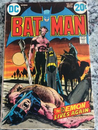 Batman 244 1972 Reader Would Be 3.  0 But As A Child I Wrote On The Cover In Pen
