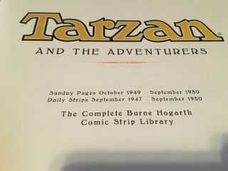 TARZAN COMPLETE BURNE HOGARTH COMIC STRIP LIBRARY VOL 5 (1949 - 1950) HC (VF/NM) 2