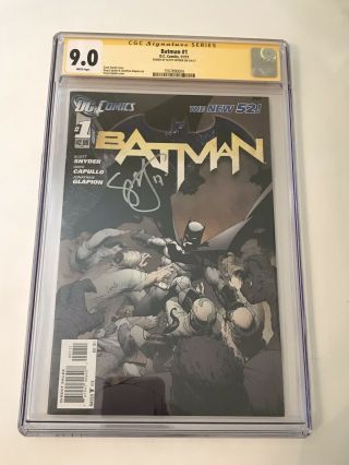 Batman 1 52 Cgc Ss 9.  0 Signed Scott Snyder 1st Print Dc Comics