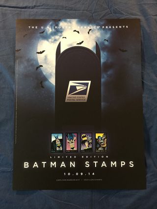 York Comic Con Nycc October 9,  2014 Batman Stamps Usps 18x24 In Poster Bs - A