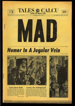 Mad 16 Owner Golden Age Ec Comic 1954 Gd - Vg
