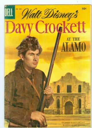 Walt Disney Davy Crockett At The Alamo 1955 Comic Book Dell 639 Fess Parker