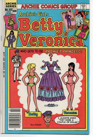 Betty And Veronica 322 Early Cheryl Blossom Appearance Vf Nm