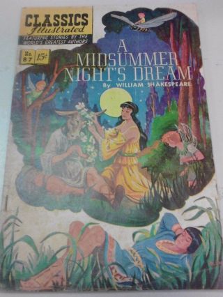 Classics Illustrated A Midsummer Nights Dream 87 Sept 1951 Comic