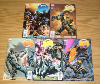 X - Men/fantastic Four 1 - 5 Vf/nm Complete Series - Pat Lee - Marvel Comics 2 3 4