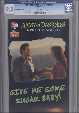 Army Of Darkness 1: Ashes 2 Ashes Cgc 9.  2 1992 Photo Of B.  Campbell: Glow Cover