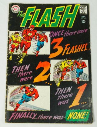 Vintage Dc Comics The Flash No.  173 Sep 1967 Vg 4 Comic Book