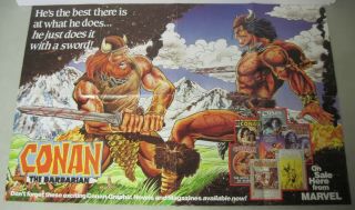 Conan The Barbarian Marvel Comics Store Promo Poster For Graphic Novels 1990