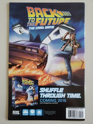 Back to the Future 1 2nd Print Variant Delorean Time Machine IDW VF/NM 2
