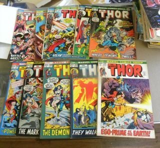 Marvel 1972 12 Issues The Mighty Thor 202 To 222 Bronze Qq