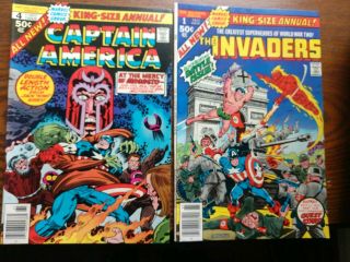 6 Marvel Annuals Master Of King Fu 1,  Two In One 1,  Captain America 4,  Ff12,  Hulk 6