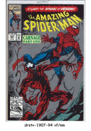 The Spider - Man 361 [second Printing] © April 1992,  Marvel Comics
