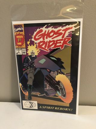 Ghost Rider Comic Book 1 Marvel 1st Print Owner Nm 1990