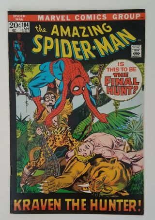Spider - Man 104 F/vg Kraven Roy Thomas & Gil Kane