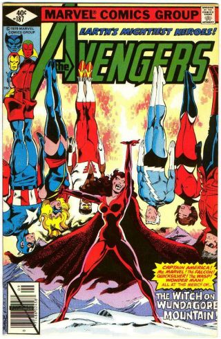 Avengers 187 Vf/nm 9.  0 Scarlet Witch Iron Man Byrne Marvel Bronze Bin