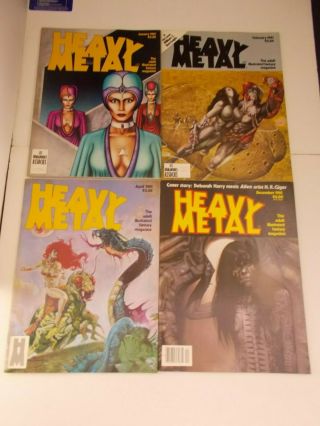 Ebab  Heavy Metal Sci - Fi Fantasy Magazines - 1981 8 Issues