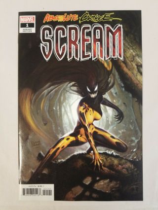 Absolute Carnage Scream 1 Marvel 1:50 Ryan Brown Variant Cover Nm