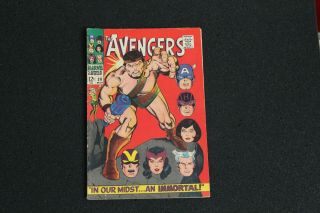The Avengers 38 Marvel Comics 1967 Vg 4.  0 In Our Midst.  An Immortal