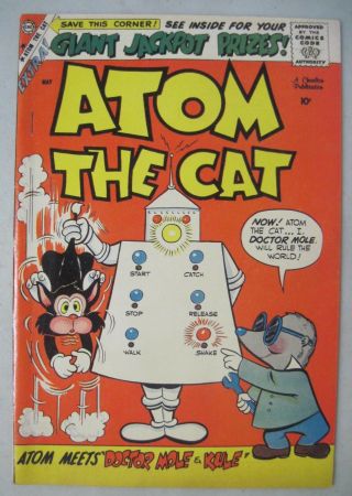 Atom The Cat 16 May 1959 Charlton Comics Robot Cover