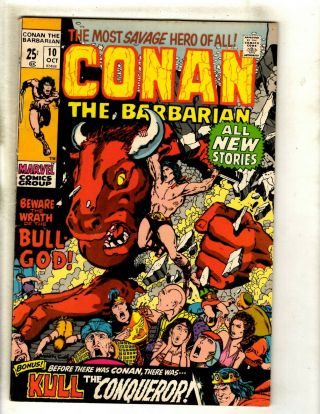 Conan The Barbarian 10 Vf Marvel Comic Book Kull King Red Sonja Warrior Rs1