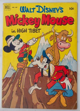 Mickey Mouse Four Color Comics 387,  1952,  High Tibet,  Dell,  Disney.  Vg/fn.