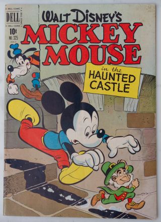 Mickey Mouse Four Color Comics 325,  1951,  Haunted Castle,  Dell,  Disney.  Vg, .