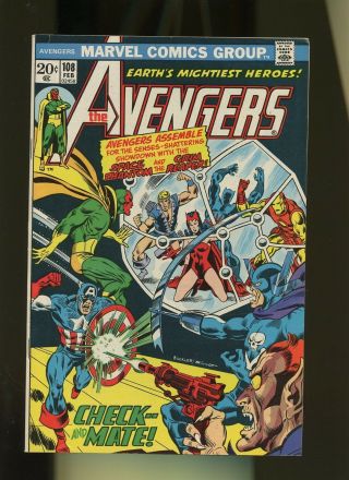 Avengers 108 Fn/vf 7.  0 1 Book Marvel Captain Iron Black Witch Thor