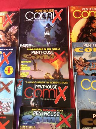 22 Penthouse Men ' s Adventure Comix Adult Magazines.  Retro comics. 4