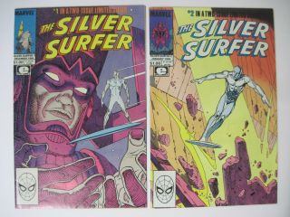 Complete Set Silver Surfer 1 - 2 Marvel Comics Epic Limited Series 1988 Moebius