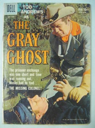 The Gray Ghost 1959 Dell Four Color 1000 Western Comic Tod Andrews Photo Cover
