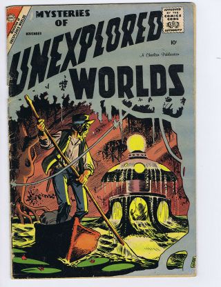 Mysteries Of Unexplored Worlds 10 (g) 1958 Charlton Ditko Cover/art (c 24740)