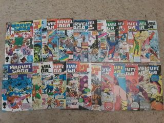 Marvel Saga Issues 1 - 25 Official History Of The Marvel Universe Complete Series