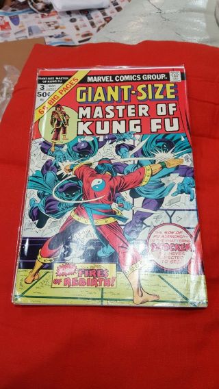 Giant Size Master Of Kung Fu 3 Vintage Comic Book