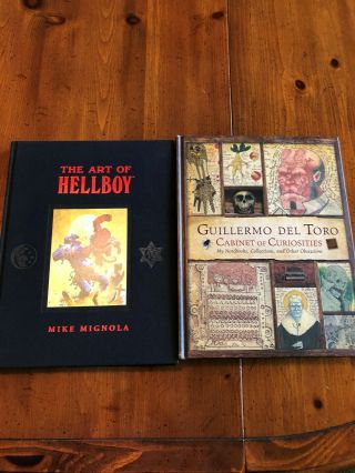 The Art Of Hellboy And Guillermo Del Toro Cabinet Of Curiosity Hardcovers.