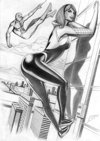 Spider - Gwen (11 " X17 ") By Bernardo Mascarenhas - Ed Benes Studio