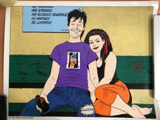 Love & Rockets Comic Poster " Ray And Maggie Down At Leo 