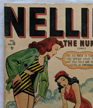 NELLIE the NURSE No.  16 Golden Age Comic Book 1948 GGA 4 Teen Good Girl 3