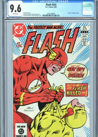Flash 324 Cgc 9.  6 White Pages Death Of Reverse Flash Dc Comics 1983