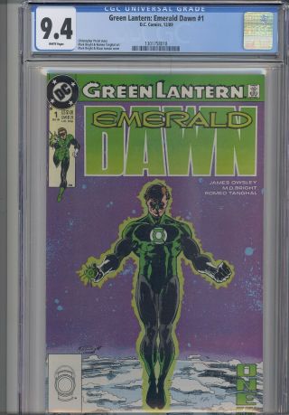 Green Lantern : Emerald Dawn 1 Cgc 9.  4 1989 Dc : Frame