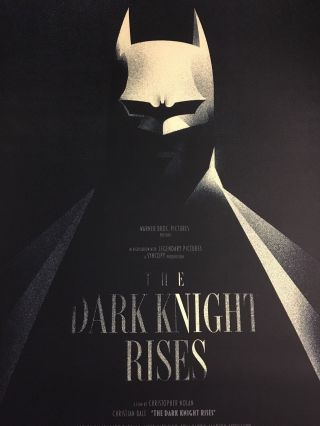 Batman The Dark Knight Rises Olly Moss Screen Print Poster SDCC 2012 Mondo 2