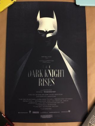 Batman The Dark Knight Rises Olly Moss Screen Print Poster SDCC 2012 Mondo 3