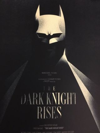 Batman The Dark Knight Rises Olly Moss Screen Print Poster SDCC 2012 Mondo 4