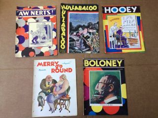 5 Vintage 1932 Magazines Hooey,  Hullabaloo,  Aw,  Nerts,  Baloney Risque Humor